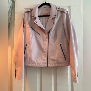 Dusty pink Levis leather jacket